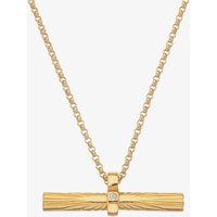 Hot Diamonds Hope 18ct Gold Plated Diamond Bar Pendant Necklace DP848