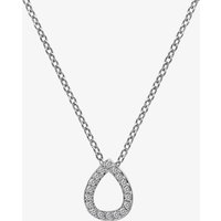 Hot Diamonds Striking Teardrop White Topaz Pendant Necklace DP695