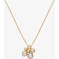 Hot Diamonds HD X GE Tender 18ct Gold Plated White Topaz Cluster Necklace DP1090