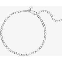 Hot Diamonds Sterling Silver Diamond Cut Oval Chain Bracelet DL701