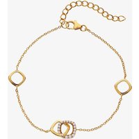 Hot Diamonds HD X GE Connected 18ct Gold Plated White Topaz Bracelet DL714