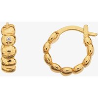 Hot Diamonds 18ct Gold Plated Beach Diamond Hoop Earrings DE659