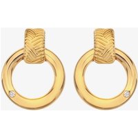 Hot Diamonds Spirit 18ct Gold Plated Diamond Dropper Stud Earrings DE677