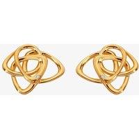 Hot Diamonds X Golden Edit Endless Gold Plated Diamond Interlocked Stud Earrings DE843