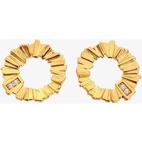 Hot Diamonds X Gold Edit Believe Gold Plated Diamond Open Circle Stud Earrings DE837