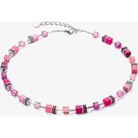 Coeur De Lion GeoCUBE Iconic Viva Magenta Pink Crystal Bead Necklace 2838/10-0422