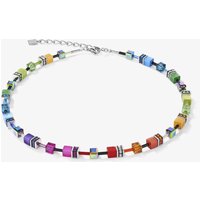Coeur De Lion GeoCUBE Multicolour Rainbow Silver Crystal Bead Necklace 2838/10-1520