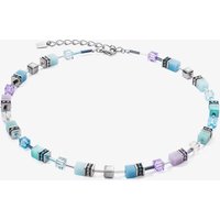Coeur De Lion GeoCUBE Iconic Aqua Lilac Crystal Bead Necklace 2838/10-2026