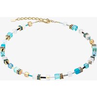 Coeur De Lion Ladies GeoCUBE Turquoise Square Crystal Necklace 2838/10-0616