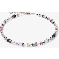 Coeur De Lion GeoCUBE Light Rose Gold Multistone Necklace 4013/10-1920