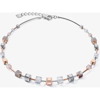 Coeur De Lion GeoCUBE Two Tone Agate Crystal Necklace 5061/10-1631