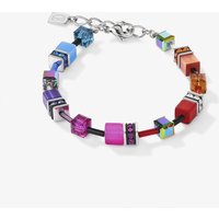 Coeur De Lion GeoCUBE Multicolour Rainbow Silver Crystal Bead Bracelet 2838/30-1520