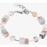 Coeur De Lion GeoCUBE Iconic Rose Gold Peach Square Crystal Bracelet 4017/30-0235