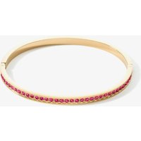 Coeur De Lion Gold Tone Stainless Steel Pink Crystal Bangle 0127/37-0416