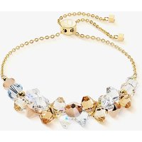 Coeur De Lion Dancing Crystal Gold Tone Clear and Gold Multi Bead Bracelet 4639/30-1016