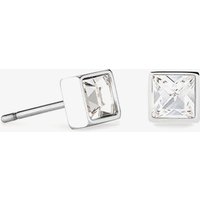 Coeur De Lion Brilliant Square Crystal Earrings 0501/21-1817