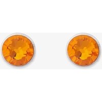 Coeur De Lion Round Orange Crystal Stud Earrings 0042/21-0200