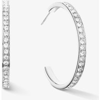 Coeur De Lion Stainless Steel Crystal Hoop Earrings 0128/21-1817
