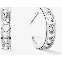 Coeur De Lion Stainless Steel Crystal Small Hoop Earrings 0131/21-1817