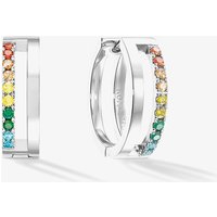 Coeur De Lion Stainless Steel Multi Coloured Crystal Double Hoop Earrings 0136/21-1517
