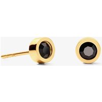 Coeur De Lion Sparkling Dots Gold Tone Black Crystal Glass Stud Earrings 0227/21-1316