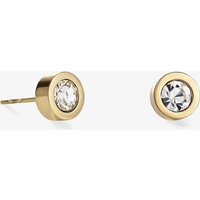 Coeur De Lion Gold Tone Stainless Steel Crystal Stud Earrings 0228/21-1816