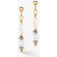Coeur De Lion Little Twinkle Gold Tone Crystal Pearl Dropper Earrings 4434/21-1400