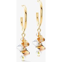 Coeur De Lion Dancing Crystals Gold Tone Clear and Gold Crystal Dropper Earrings 4639/21-1016