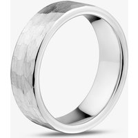 Unique Tungsten Silver 7mm Hammered Band Ring TUR-212-64