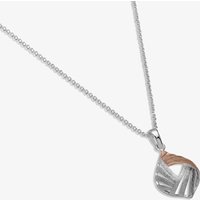 Unique Sterling Silver Rose Gold Plated Open Leaf Necklace MK-446