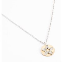 Esprit Sterling Silver Gold Tone Cubic Zirconia Star Necklace ESNL92273A420