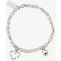 ChloBo Confetti Falls Forever Love Silver and Freshwater Pearl 18cm Bracelet SBFOREVER18