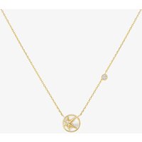 Ania Haie Miss Dainty 14ct Gold Plated Mother Of Pearl Star Pendant Necklace N065-05G