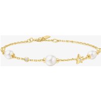 Ania Haie Miss Dainty 14ct Gold Plated Pearl Star Bracelet B065-05G