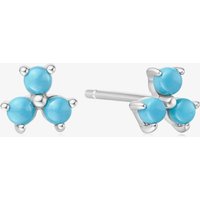 Ania Haie Chill Voyager Sterling Silver Lab Created Turquoise Lotus Stud Earrings E063-04H