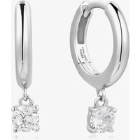 Ania Haie Dusk Divas Sterling Silver Cubic Zirconia Drop Huggie Earrings E061-08H