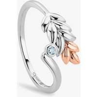Clogau Silver and 9ct Rose Gold Lilibet Blue Topaz Ring 3SQNM0726-N