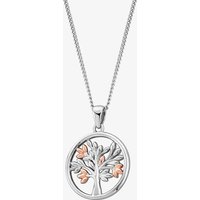 Clogau Sterling Silver and Rose Gold Tree Of Life Pendant Necklace 3SNTLCP