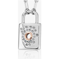 Clogau Cariad Sparkle White Topaz Padlock Necklace 3SCRS0292