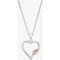 Clogau Past Present Future Silver Topaz Heart Pendant 3SPPF0647