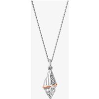 Clogau Silver and 9ct Rose Gold Sounds Of The Sea Shell Necklace 3SBCH0751