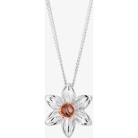 Clogau Daffodil Silver 9ct Rose Gold Flower Necklace 3SDP3