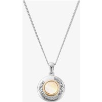 Clogau Sterling Silver Celebration Mother Of Pearl Topaz Pendant Necklace GWP PACK-3SCEL986