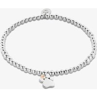 Clogau Paw Prints White Topaz Bead Affinity Bracelet 3SAFF0224