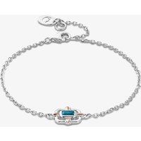 Clogau Silver and 9ct Rose Gold Enchanted Gateways Swiss Blue Topaz Bracelet 3SEGW0732