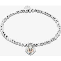 Clogau Cariad Silver 9ct Rose Gold Sparkle Topaz Heart Affinity Bead Bracelet 3SBB85S