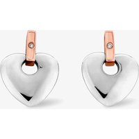 Clogau Silver 9ct Rose Gold Cariad Diamond Earrings 3SCE010