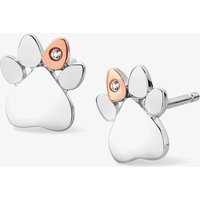 Clogau Paw Print White Topaz Stud Earrings 3SPWP0616