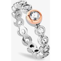 Clogau Celebration Silver White Topaz Tennis Ring 3SCLC0797-N