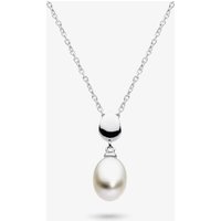 Kit Heath Sterling Silver Coast Pebbles Droplet Pearl Necklace 90184FP